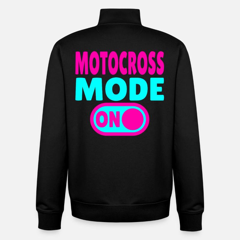 Motocross Mode ON – Dirt & Adrenalin - Unisex Organic Zip Sweatshirt von Stanley/Stella - Schwarz