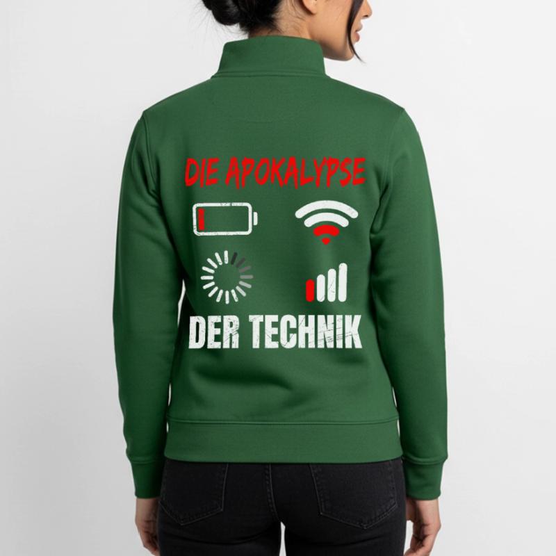 Coder DIE APOKALYPSE DER TECHNIK LUSTIG Unisex Organic Zip Sweatshirt von Stanley/Stella