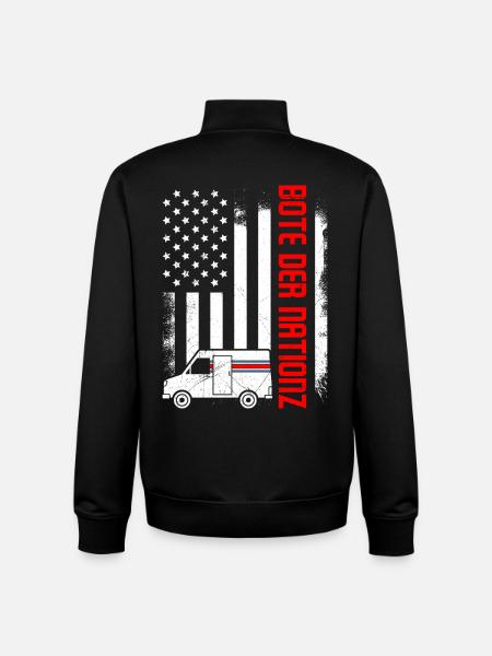 Postman BOTE DER NATIONZ Funny - Unisex Organic Zip Sweatshirt by Stanley/Stella - black