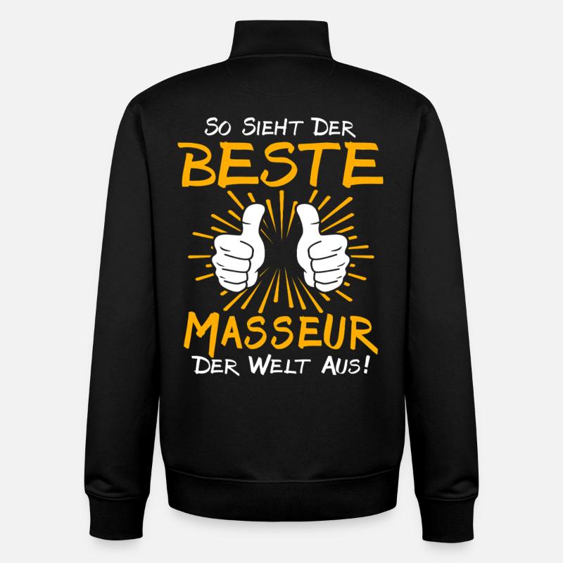 Masseur Gift Idea - Unisex Organic Zip Sweatshirt by Stanley/Stella - black