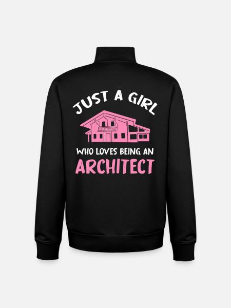 Juste une architecte - Sweat zippé unisexe en coton bio Stanley/Stella - noir