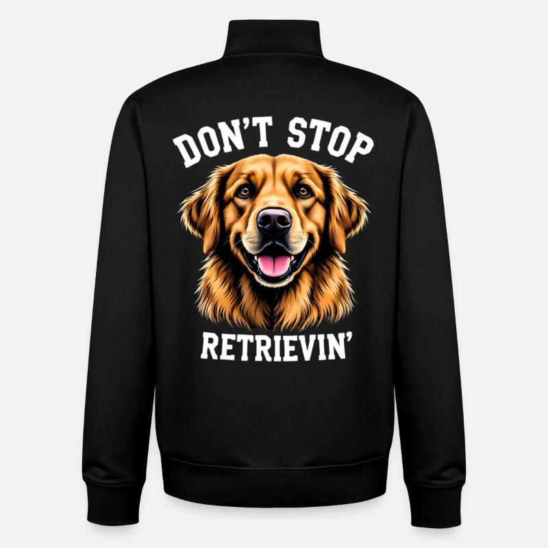 N’arrêtez pas la récupération à Golden - Sweat zippé unisexe en coton bio Stanley/Stella - noir