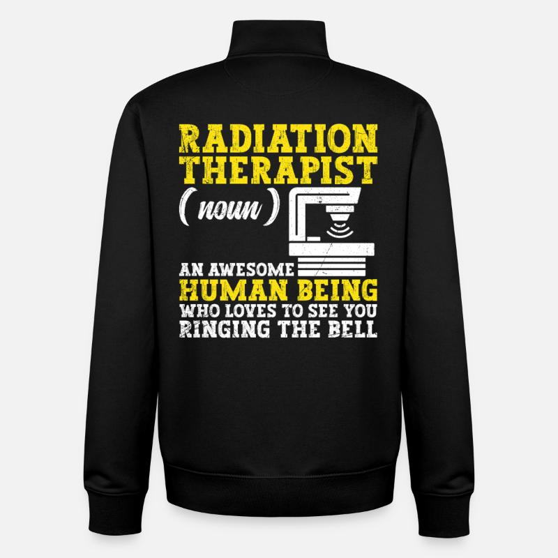  Radiation Protection Radiology Tech Oncology - Unisex Organic Zip Sweatshirt by Stanley/Stella - black