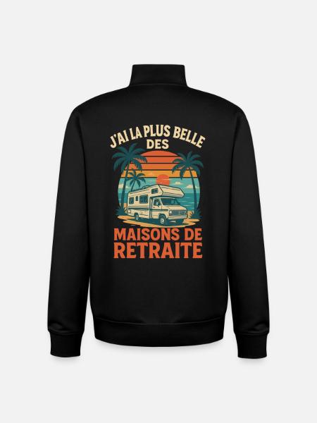 Altersheim, ein Senior-Camper-Van - Unisex Organic Zip Sweatshirt von Stanley/Stella - Schwarz