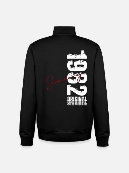 44th Birthday Original January 1982 - Unisex Organic Zip Sweatshirt by Stanley/Stella - black