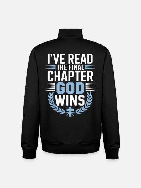 Gott siegt im letzten Kapitel - Unisex Organic Zip Sweatshirt von Stanley/Stella - Schwarz