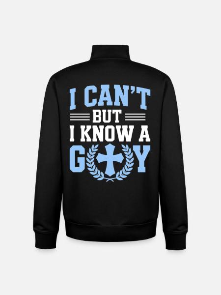 I can't, I know God - Unisex Organic Zip Sweatshirt by Stanley/Stella - black