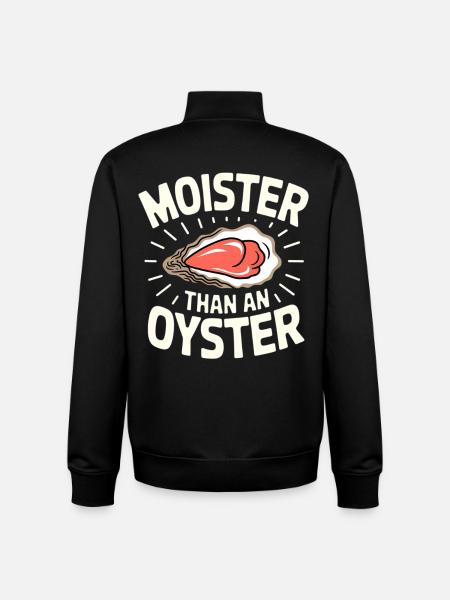 Moister als Auster – Wortwitz-Design - Unisex Organic Zip Sweatshirt von Stanley/Stella - Schwarz