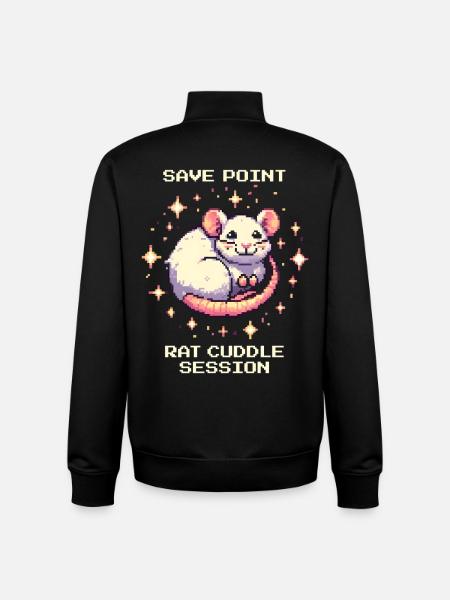 Savepoint: Ratten-Kuschelzeit | Farbratte - Unisex Organic Zip Sweatshirt von Stanley/Stella - Schwarz