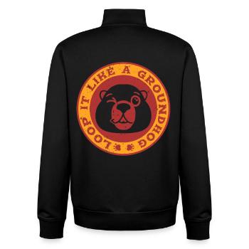 Groundhog Day Groundhog Loop It Like A Groundhog - Unisex Organic Zip Sweatshirt by Stanley/Stella - black - Back - AI Model Male 185 light (185cm)