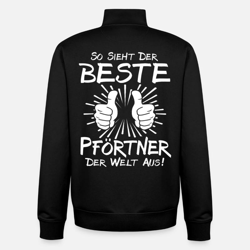Best Doorman - Unisex Organic Zip Sweatshirt by Stanley/Stella - black
