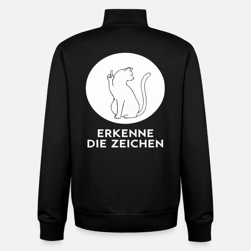 Cat Kitten Kitty - Unisex Organic Zip Sweatshirt by Stanley/Stella - black