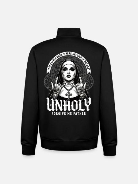 Unholy Nun – Salvation Ends - Unisex Organic Zip Sweatshirt by Stanley/Stella - black