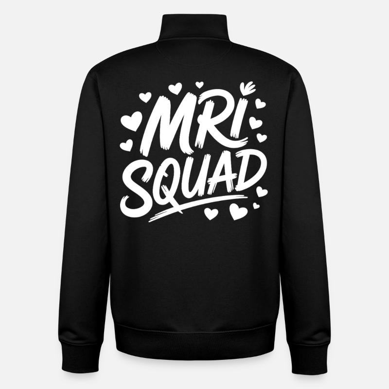 Mri Squad Herzens Crew - Unisex Organic Zip Sweatshirt von Stanley/Stella - Schwarz