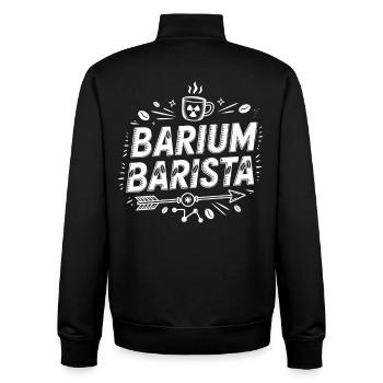 Barium Barista Coffee Science Logo - Unisex Organic Zip Sweatshirt by Stanley/Stella - black - Back - AI Model Male 185 light (185cm)