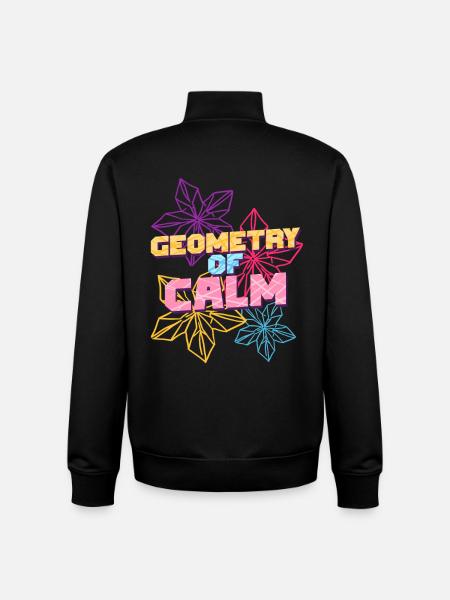Origami Geometry Of Calm - Unisex Organic Zip Sweatshirt by Stanley/Stella - black