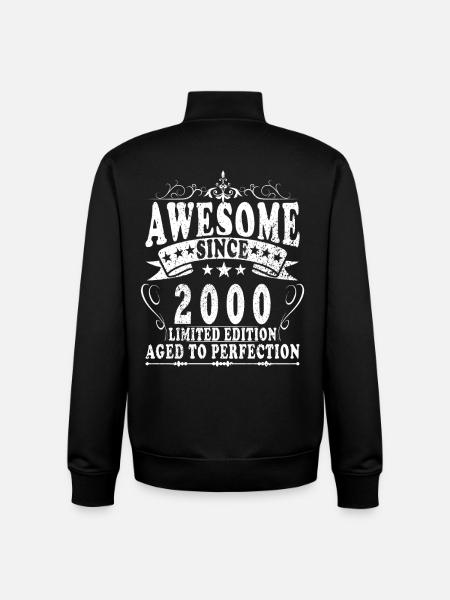 Aged to Perfection 2000 - Unisex Organic Zip Sweatshirt by Stanley/Stella - black