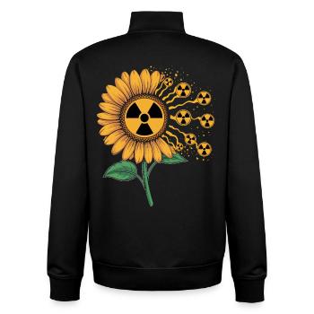 Sunflower Radiation Core - Unisex Organic Zip Sweatshirt by Stanley/Stella - black - Back - AI Model Male 185 light (185cm)