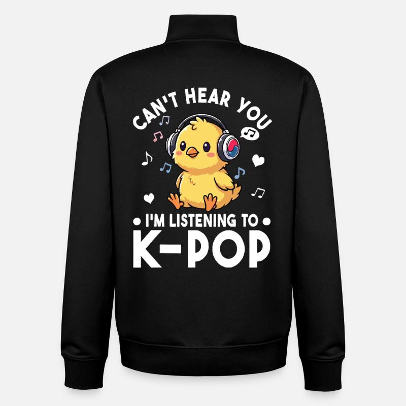 K-Pop Küken – Süßes Musik Fan Statement - Unisex Organic Zip Sweatshirt von Stanley/Stella - Schwarz