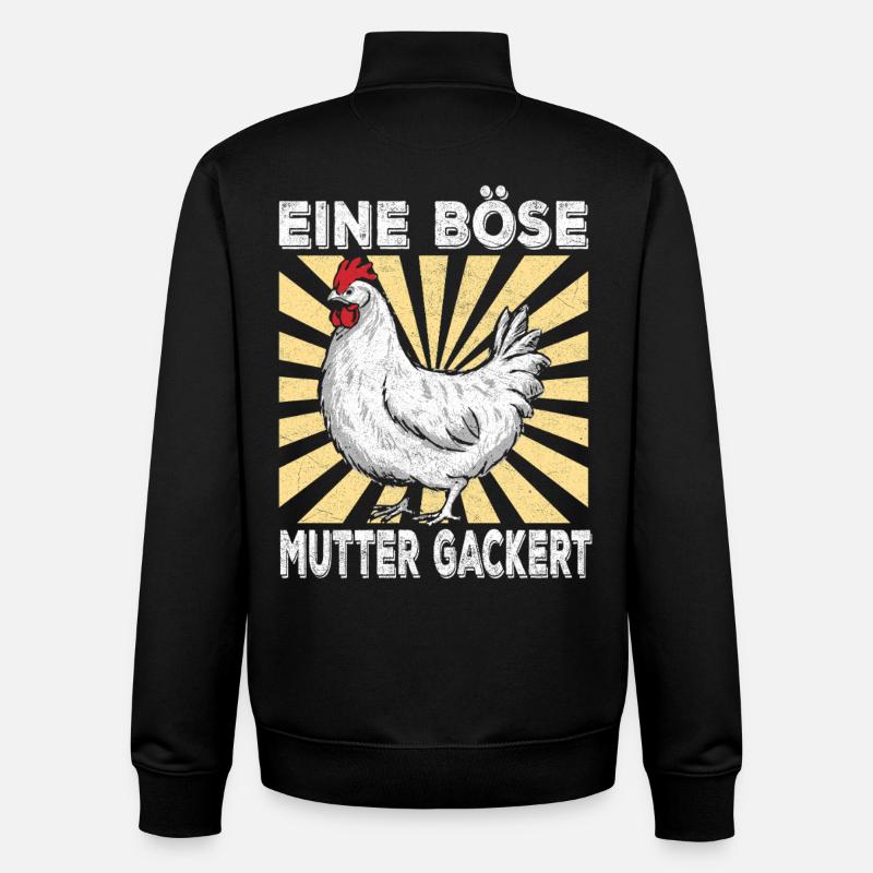 Une mère maléfique ricane - Sweat zippé unisexe en coton bio Stanley/Stella - noir