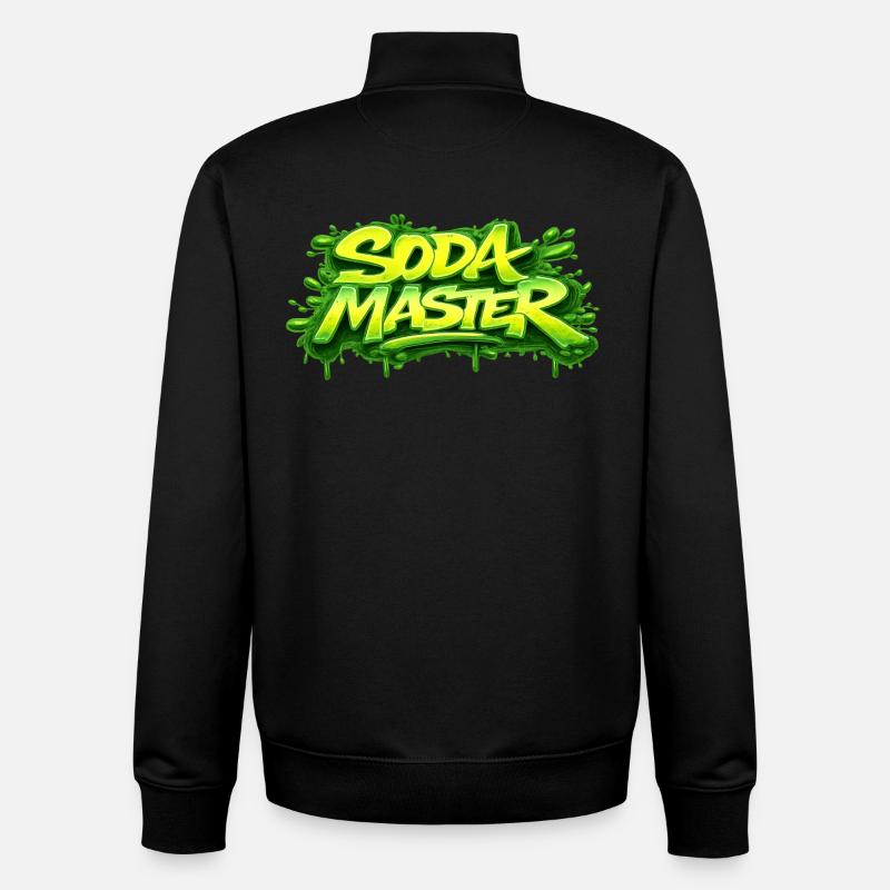 SODA MASTER - Sweat zippé unisexe en coton bio Stanley/Stella - noir