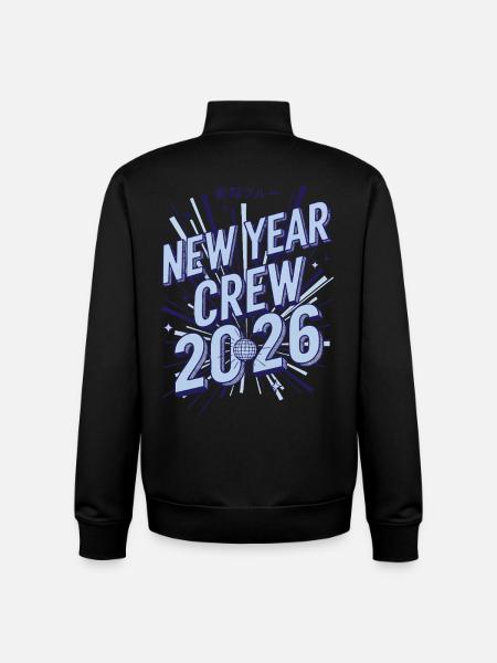 Neujahrscrew 2026 Feuerwerksfest-Design - Unisex Organic Zip Sweatshirt von Stanley/Stella - Schwarz