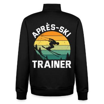Skieur drôle APRES-SKI TRAINER DRÔLE - Sweat zippé unisexe en coton bio Stanley/Stella - noir - Dos - AI Model Male 185 light (185cm)