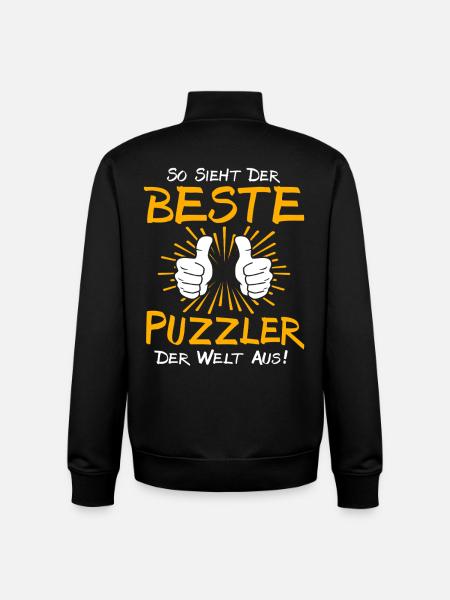 Puzzler Gift Idea - Unisex Organic Zip Sweatshirt by Stanley/Stella - black