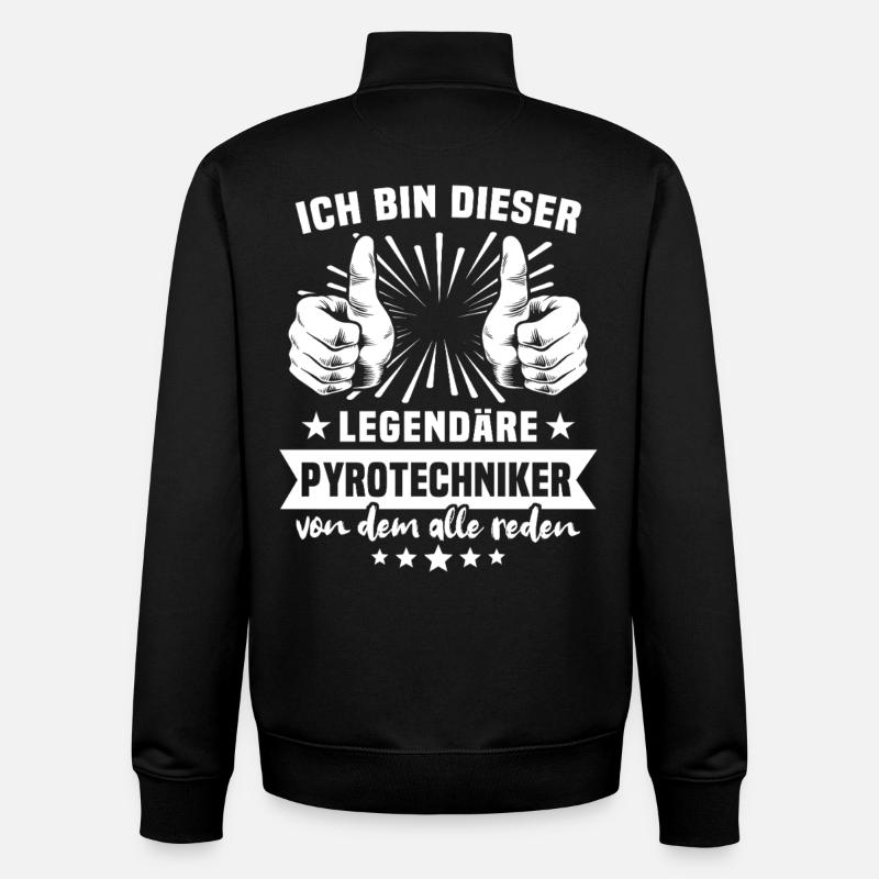 Pyrotechniker Legende - Unisex Organic Zip Sweatshirt von Stanley/Stella - Schwarz