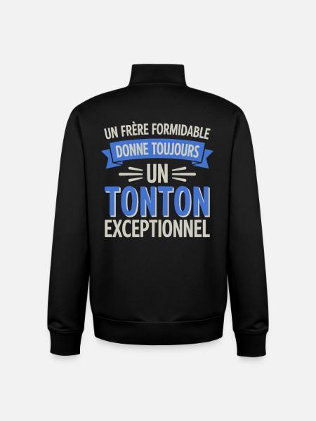 A wonderful brother, an exceptional uncle - Unisex Organic Zip Sweatshirt by Stanley/Stella - black