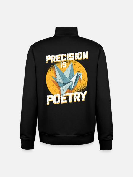 Origami Precision Is Poetry - Unisex Organic Zip Sweatshirt by Stanley/Stella - black
