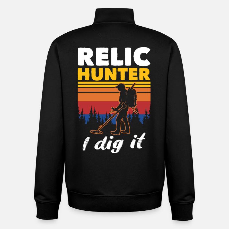 Reliktesucher Sondeln - Unisex Organic Zip Sweatshirt von Stanley/Stella - Schwarz
