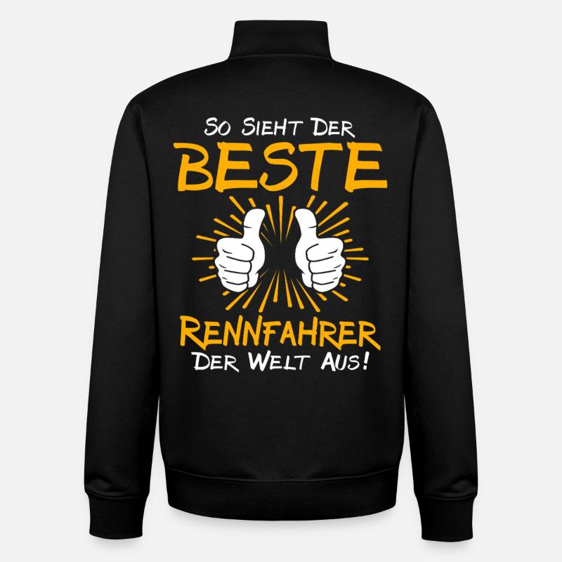 Rennfahrer Geschenkidee - Unisex Organic Zip Sweatshirt von Stanley/Stella - Schwarz