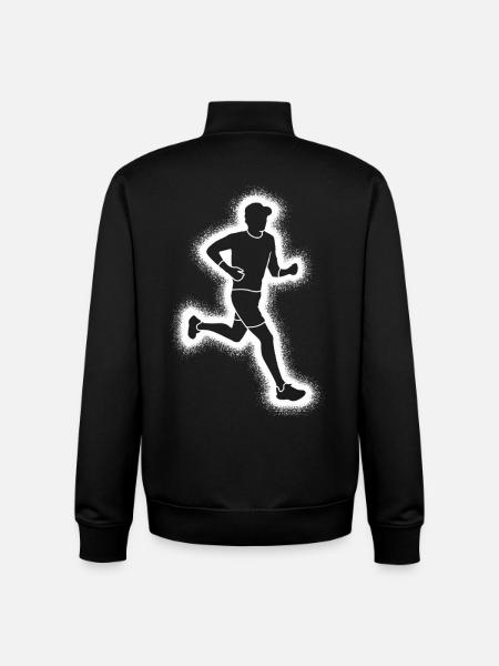 Running Jogging Boys Men Runner - Unisex Organic Zip Sweatshirt by Stanley/Stella - black