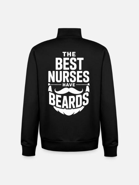 Nurses with beards - Unisex Organic Zip Sweatshirt by Stanley/Stella - black