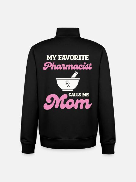Maman pharmacienne préférée - Sweat zippé unisexe en coton bio Stanley/Stella - noir