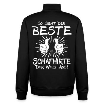 Best Shepherd - Unisex Organic Zip Sweatshirt by Stanley/Stella - black - Back - AI Model Male 185 light (185cm)