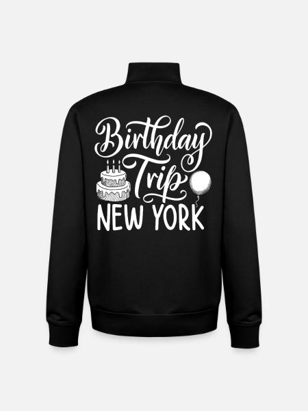 New York Birthday Trip - Unisex Organic Zip Sweatshirt by Stanley/Stella - black