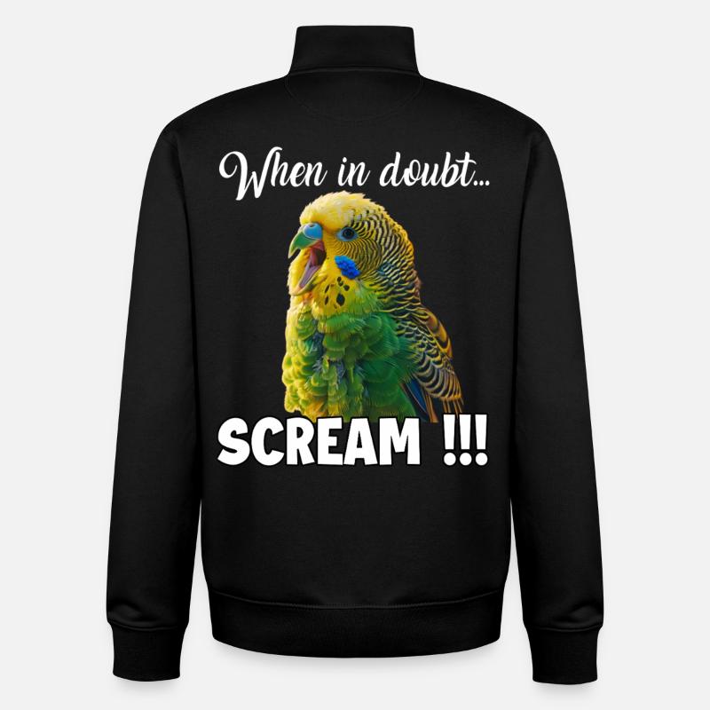 Creative Gifts Bird Friends Budgie - Unisex Organic Zip Sweatshirt by Stanley/Stella - black