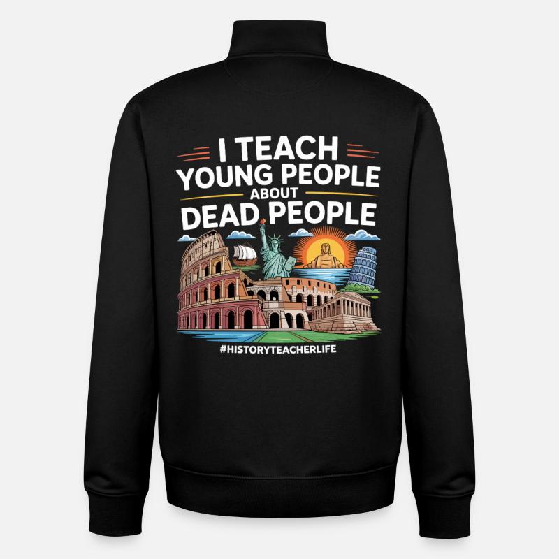 history - Unisex Organic Zip Sweatshirt by Stanley/Stella - black