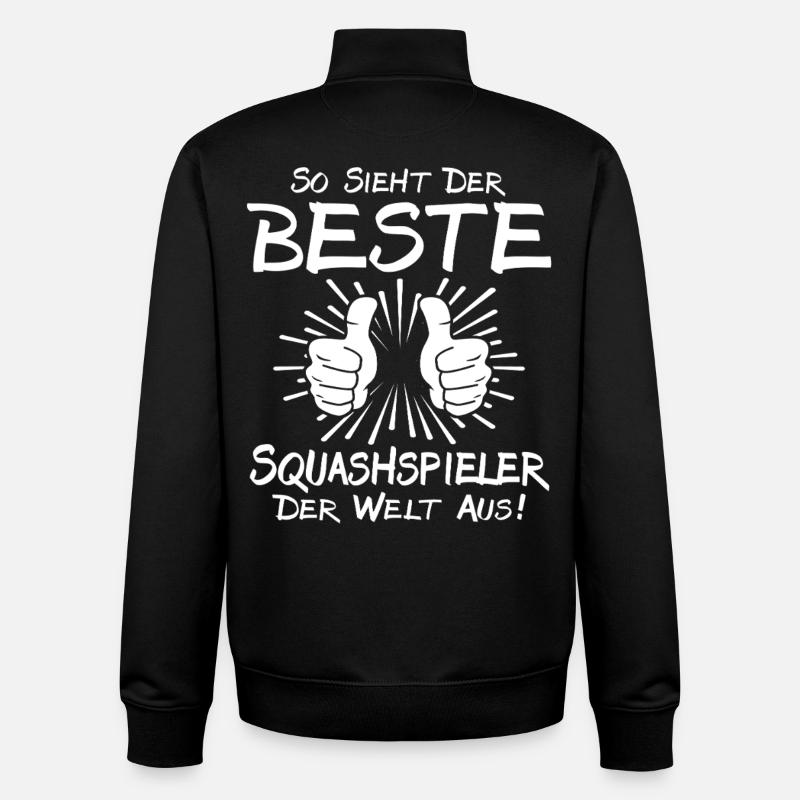 Meilleur joueur de squash - Sweat zippé unisexe en coton bio Stanley/Stella - noir