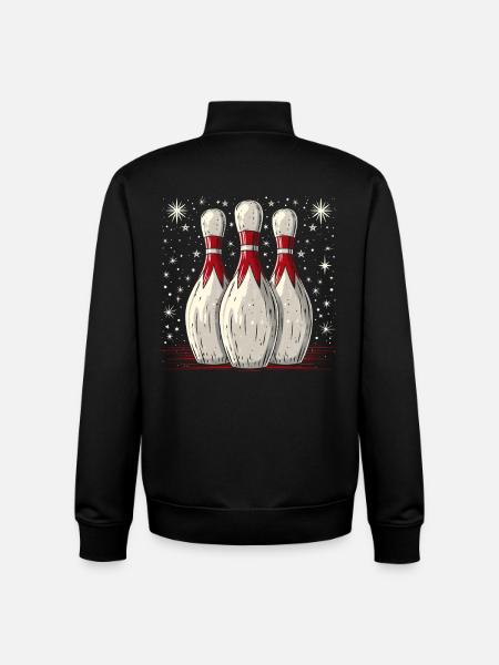 Cartoon Bowling Pins - Unisex Organic Zip Sweatshirt by Stanley/Stella - black