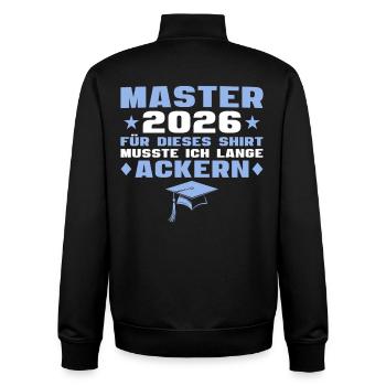 Examen de master réussi, Master 2026 - Sweat zippé unisexe en coton bio Stanley/Stella - noir - Dos - AI Model Male 185 light (185cm)