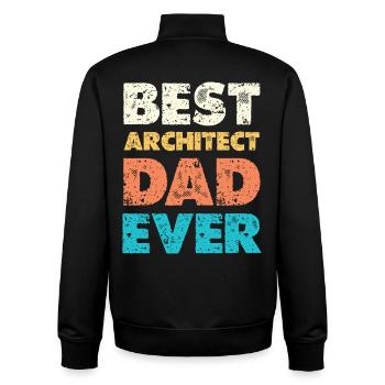 Bester Architekt Dad Aller Zeiten - Unisex Organic Zip Sweatshirt von Stanley/Stella - Schwarz - Hinten - AI Model Male 185 light (185cm)