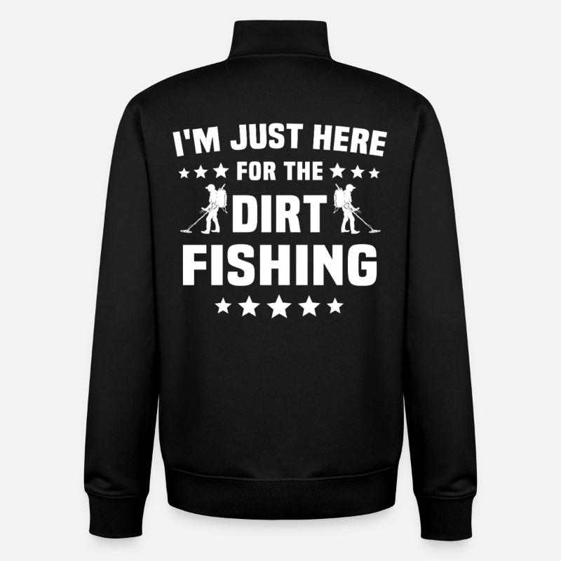 pêche sur terre - Sweat zippé unisexe en coton bio Stanley/Stella - noir