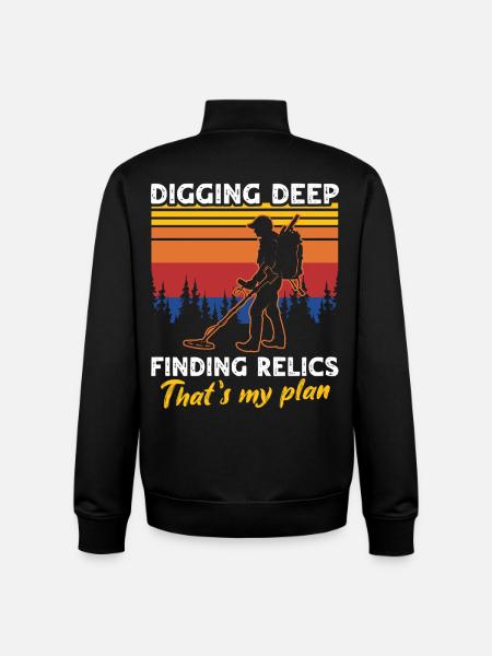 Relic Seeker Detectorist - Unisex Organic Zip Sweatshirt by Stanley/Stella - black
