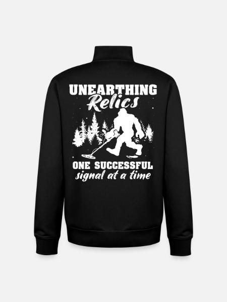 dirt fishing sasquatches - Unisex Organic Zip Sweatshirt by Stanley/Stella - black
