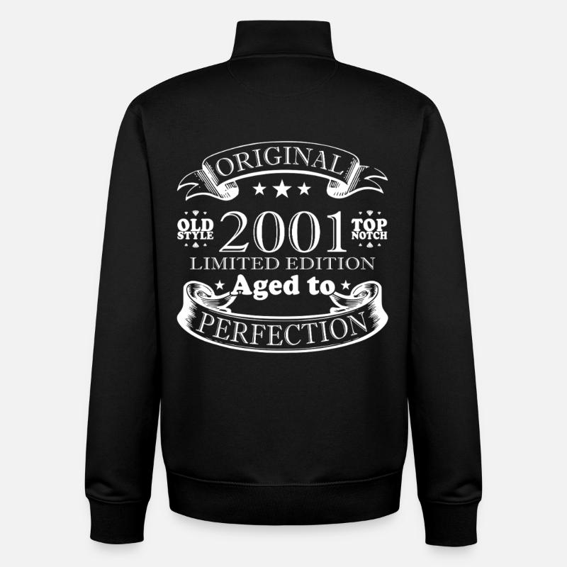 Né en 2001 - Sweat zippé unisexe en coton bio Stanley/Stella - noir
