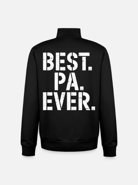 Best. Pa. Ever. - Unisex Organic Zip Sweatshirt by Stanley/Stella - black