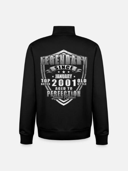 Legendary Since January 2001 Shield - Unisex Organic Zip Sweatshirt by Stanley/Stella - black
